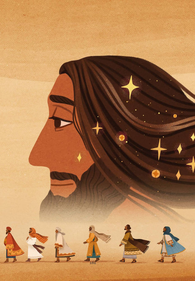 Jésus et la caravane dans le désert